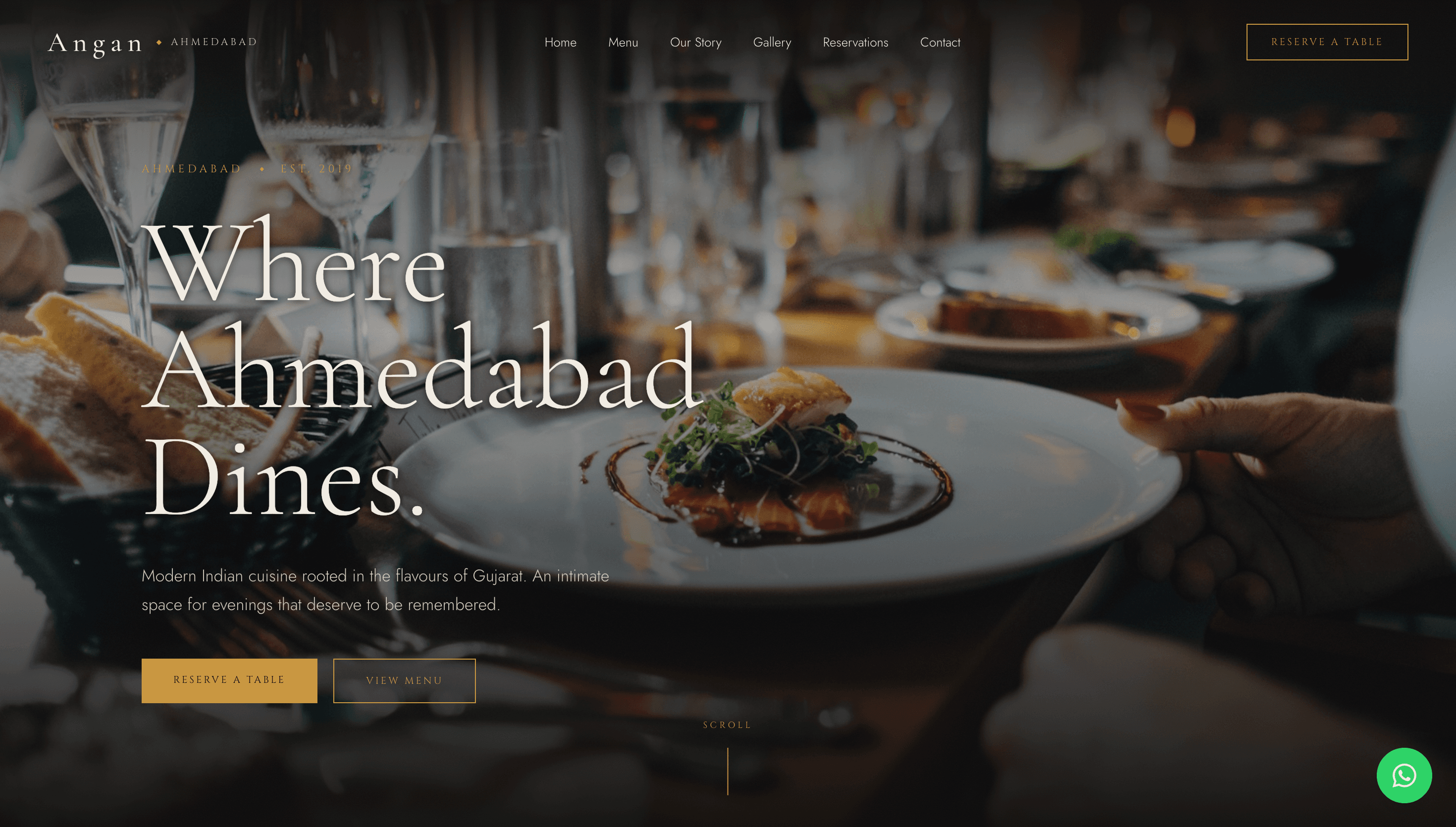 Angan — Premium Fine Dining Restaurant Website
