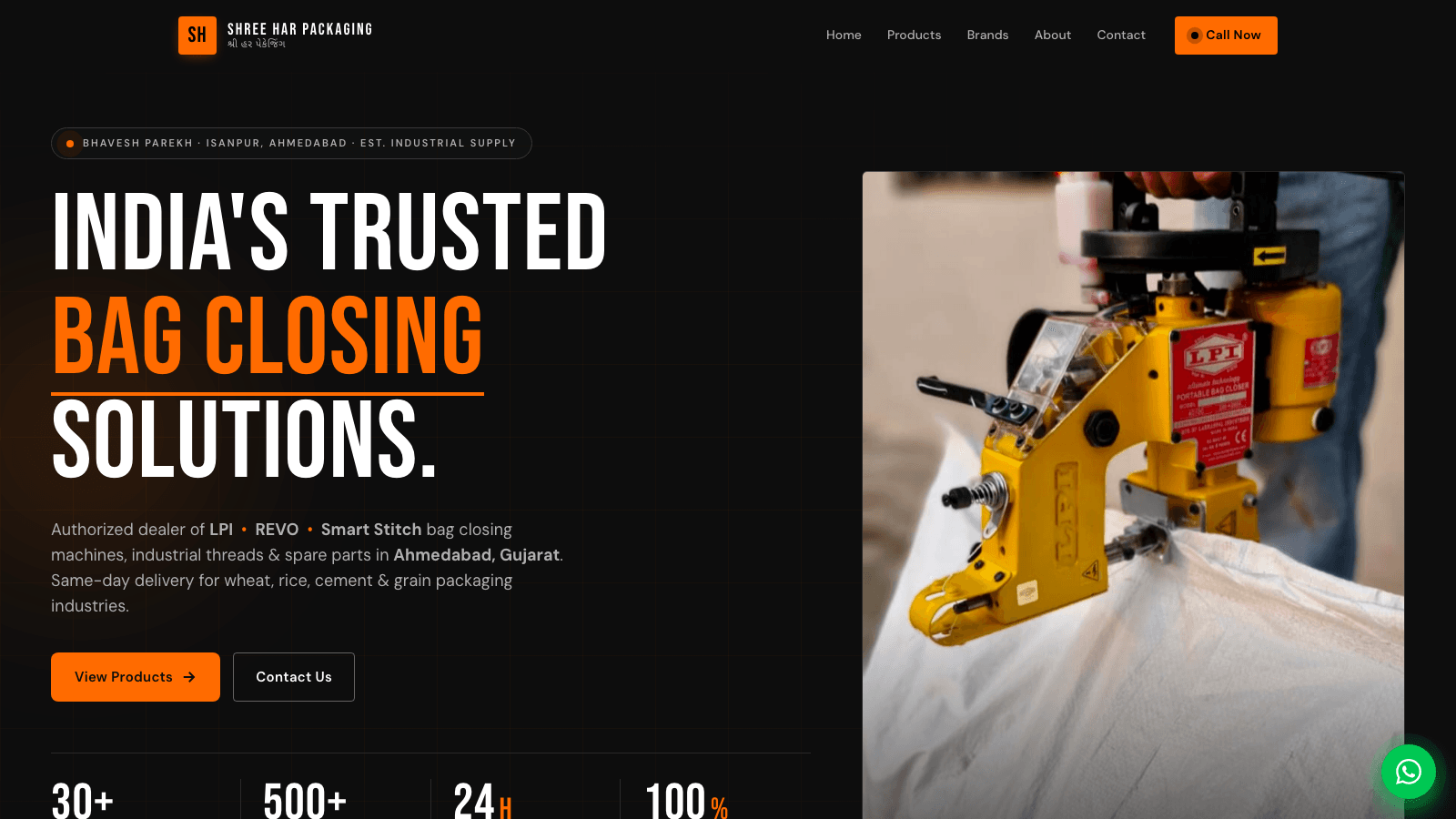 Shri Har Packaging — Industrial Machinery Website
