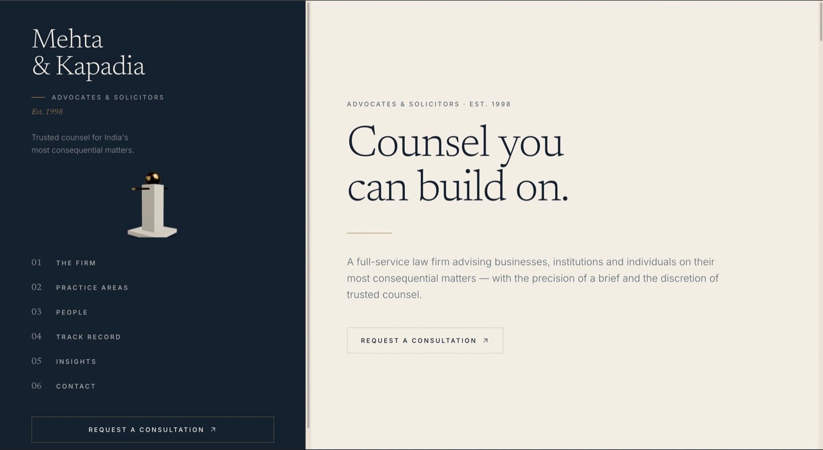 Mehta & Kapadia — Advocates & Solicitors Website