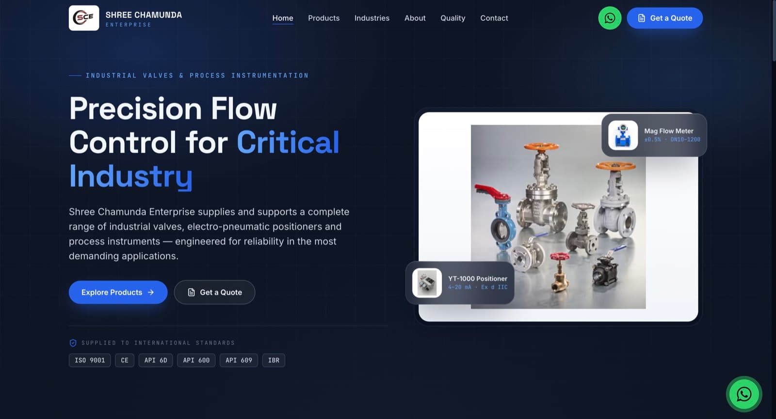 Shree Chamunda Enterprise — Industrial Valves & Instrumentation