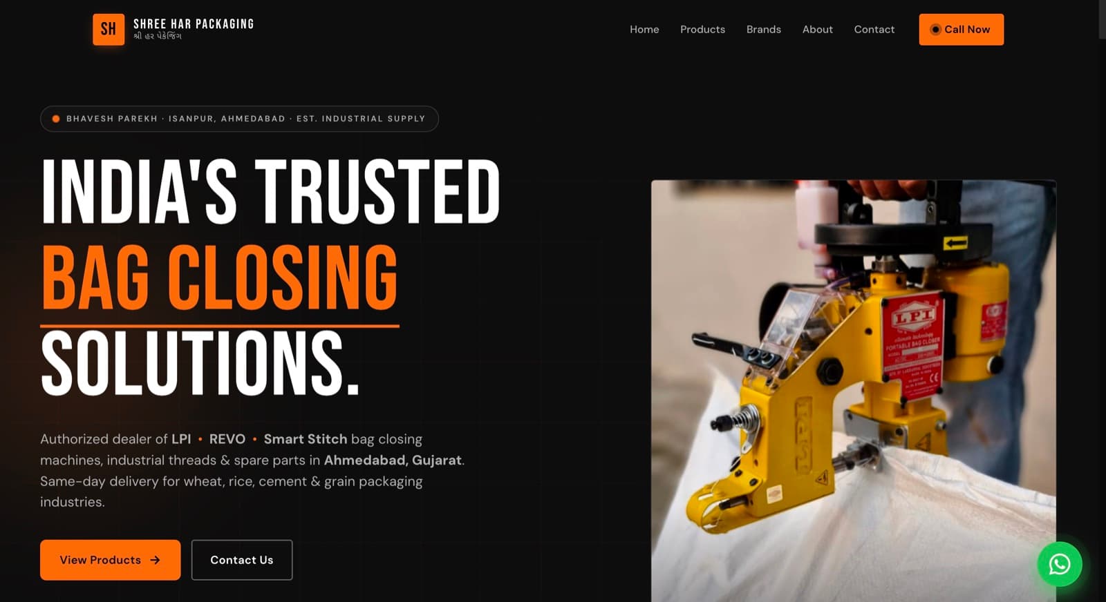 Shri Har Packaging — Industrial Machinery Website